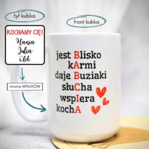 Kubek MAXI Babcia Personalizowany Kubek dla Babci