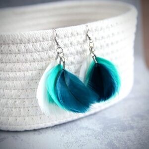 lekkie kolczyki piórka