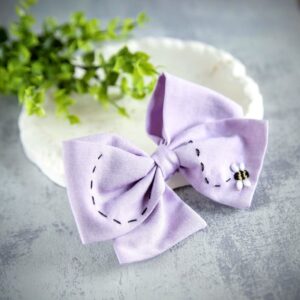 kokardka spinka haftowana