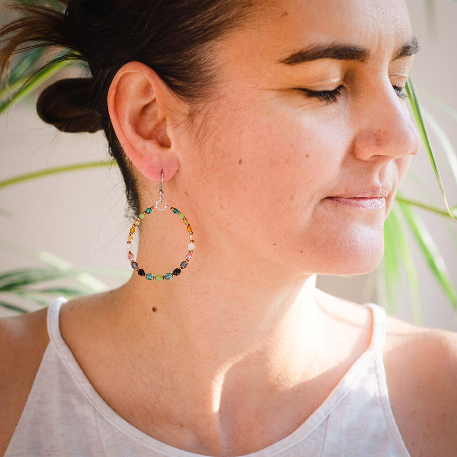 kolczyki z koralików