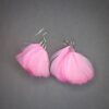 różowe kolczyki piórka lekkie kolczyki piórka