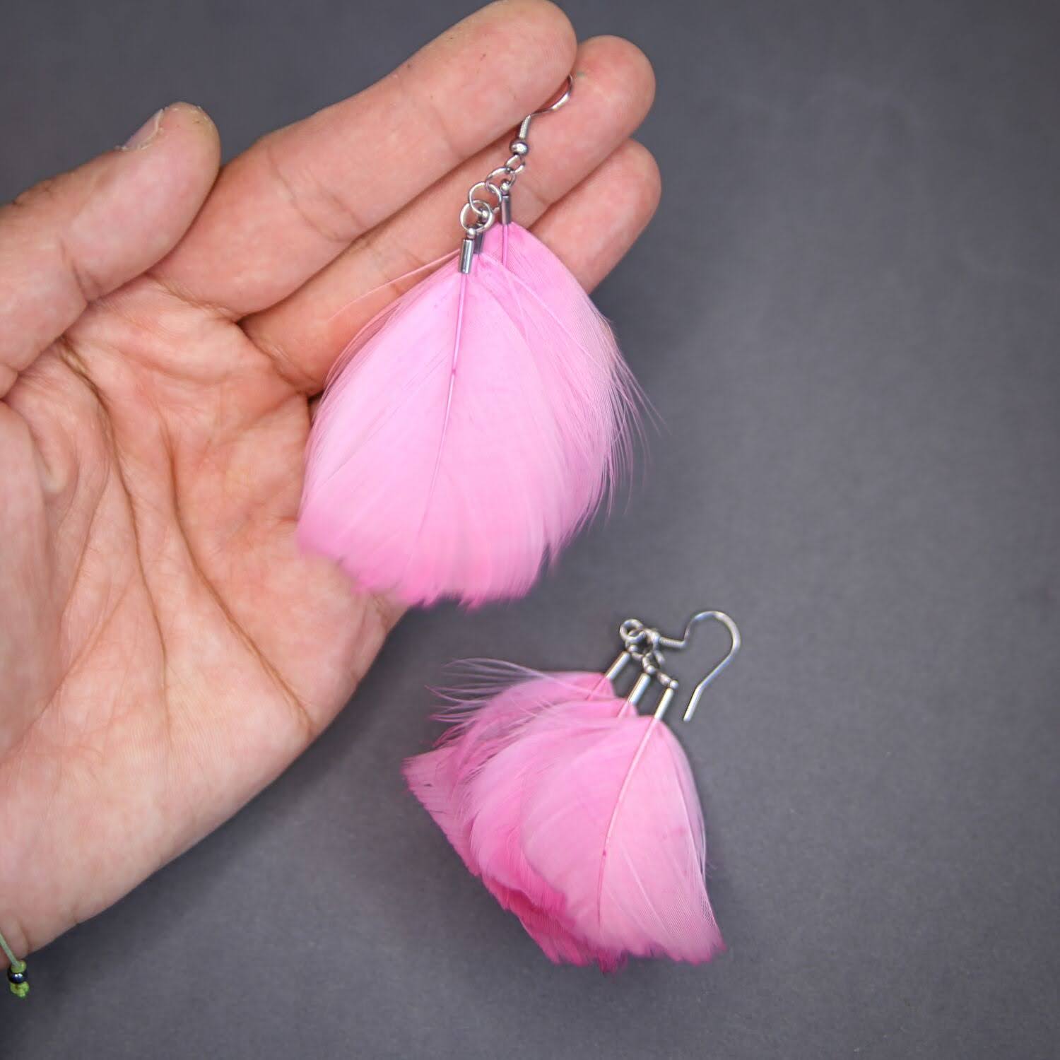 lekkie kolczyki piórka