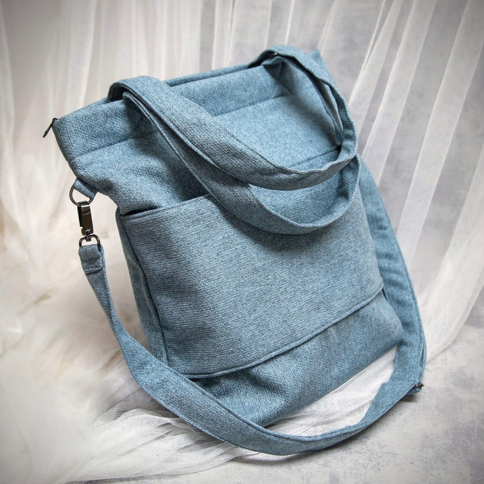 błękitna shopperka