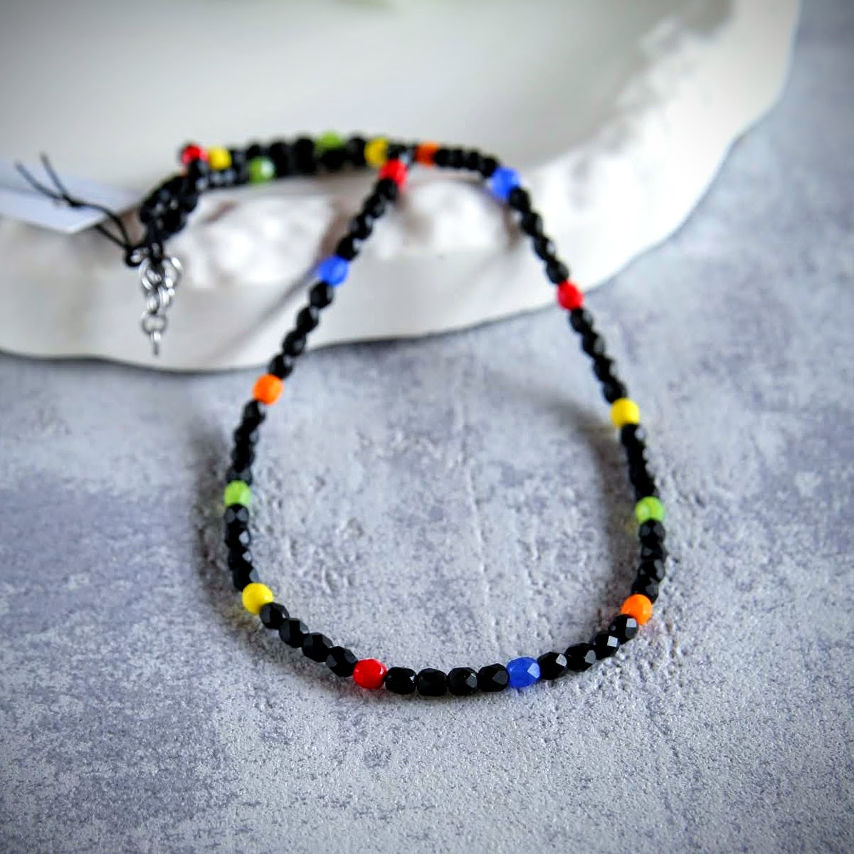 naszyjnik i bransoletka z koralików