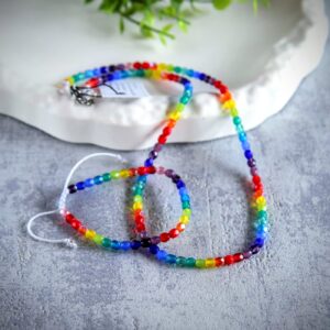 naszyjnik i bransoletka z koralików