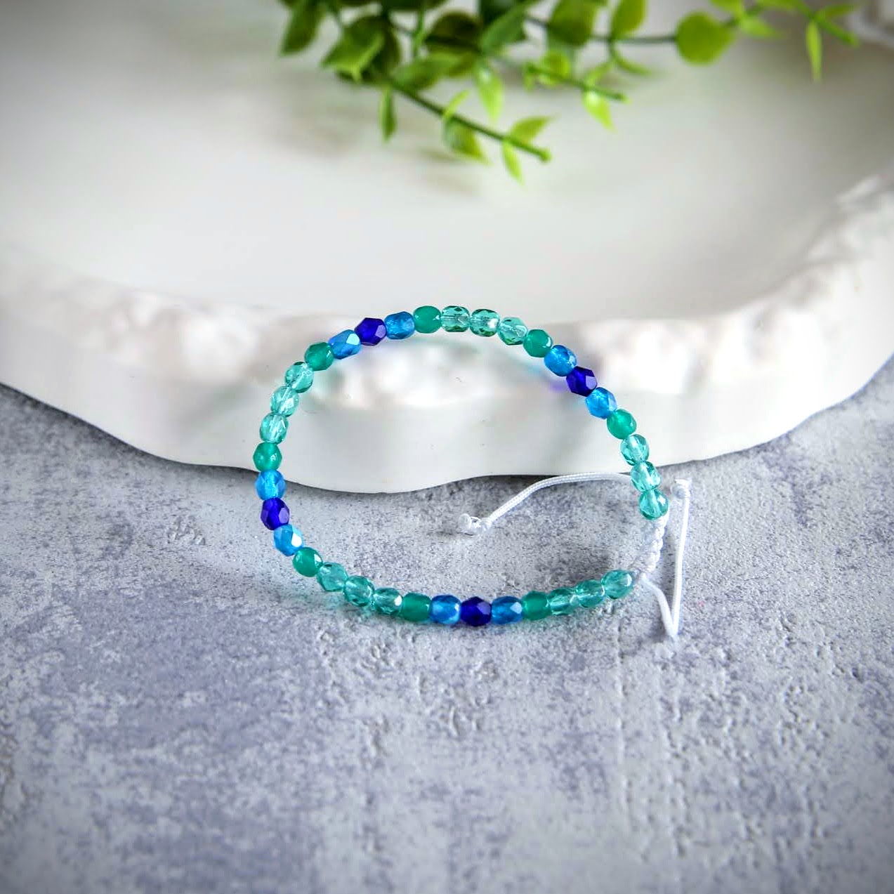 naszyjnik i bransoletka z koralików