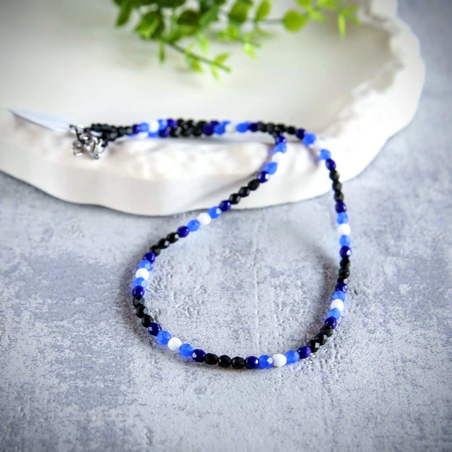 naszyjnik i bransoletka z koralików