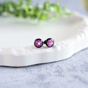 kolczyki sztyfty z żywicy