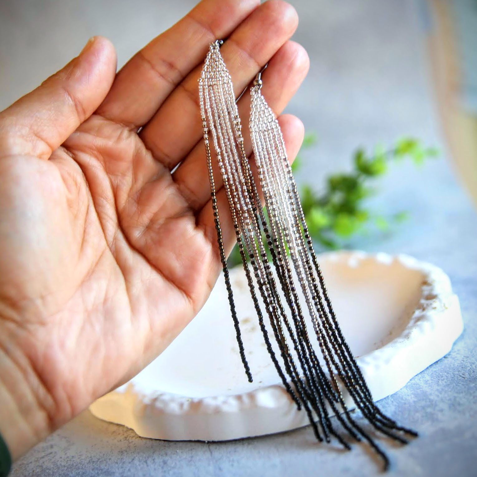 kolczyki z koralików