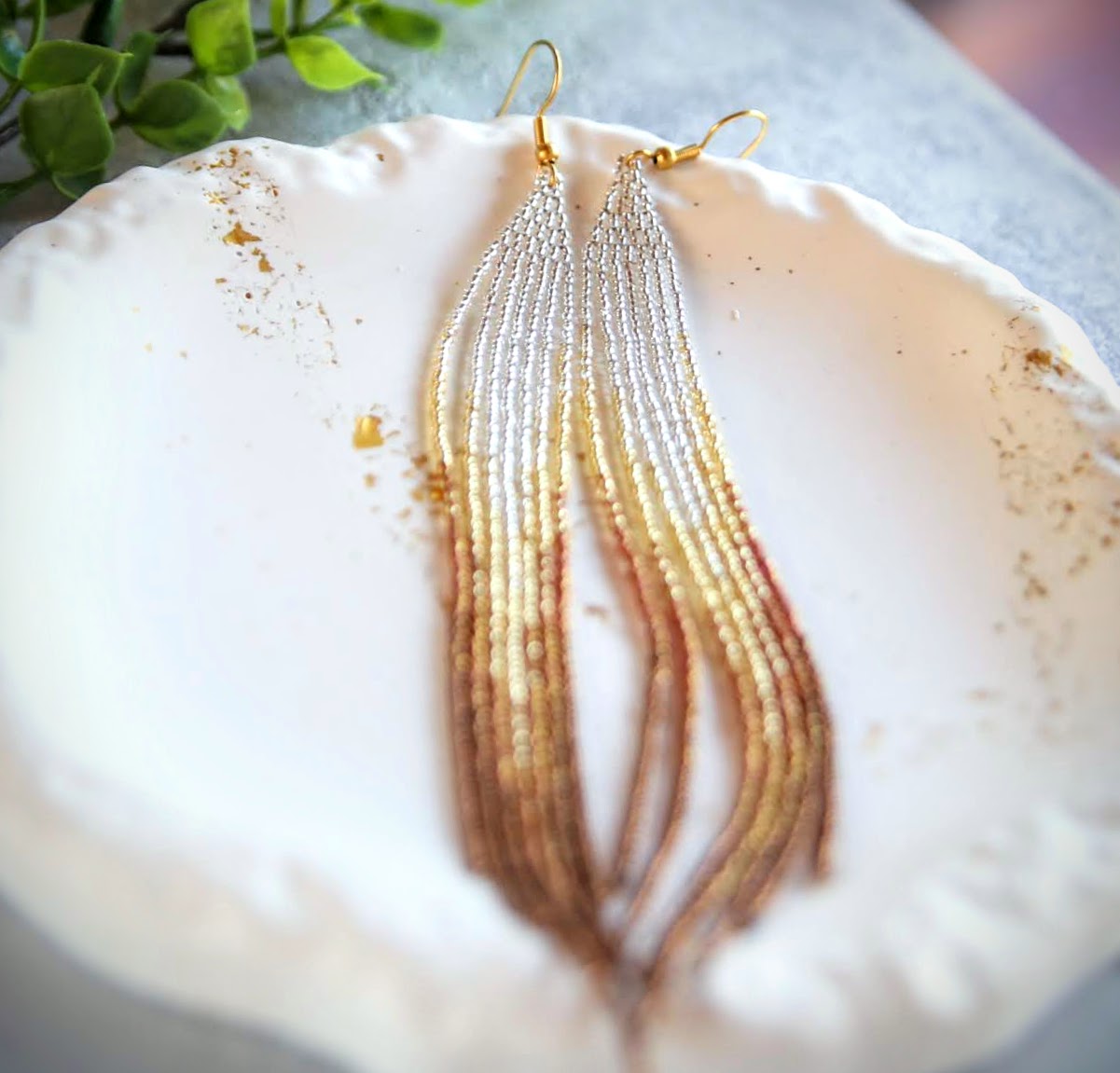 kolczyki z koralików