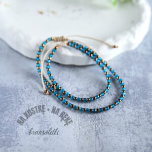 zestaw bransoletek z koralików