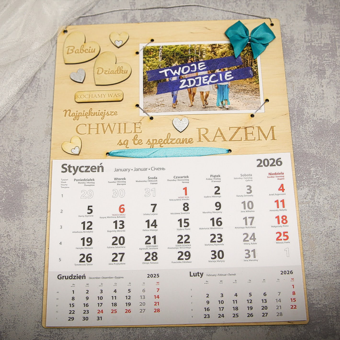 Kalendarz dla Babci i Dziadka