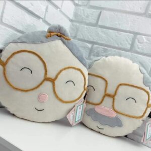 Poducha Babcia Musztardowe Okulary