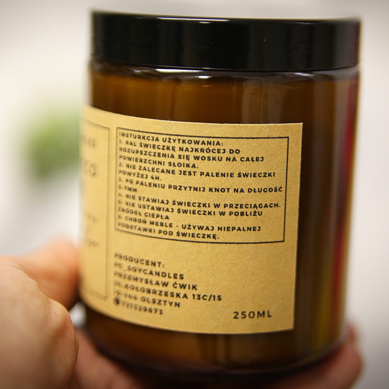 duża świeca sojowa