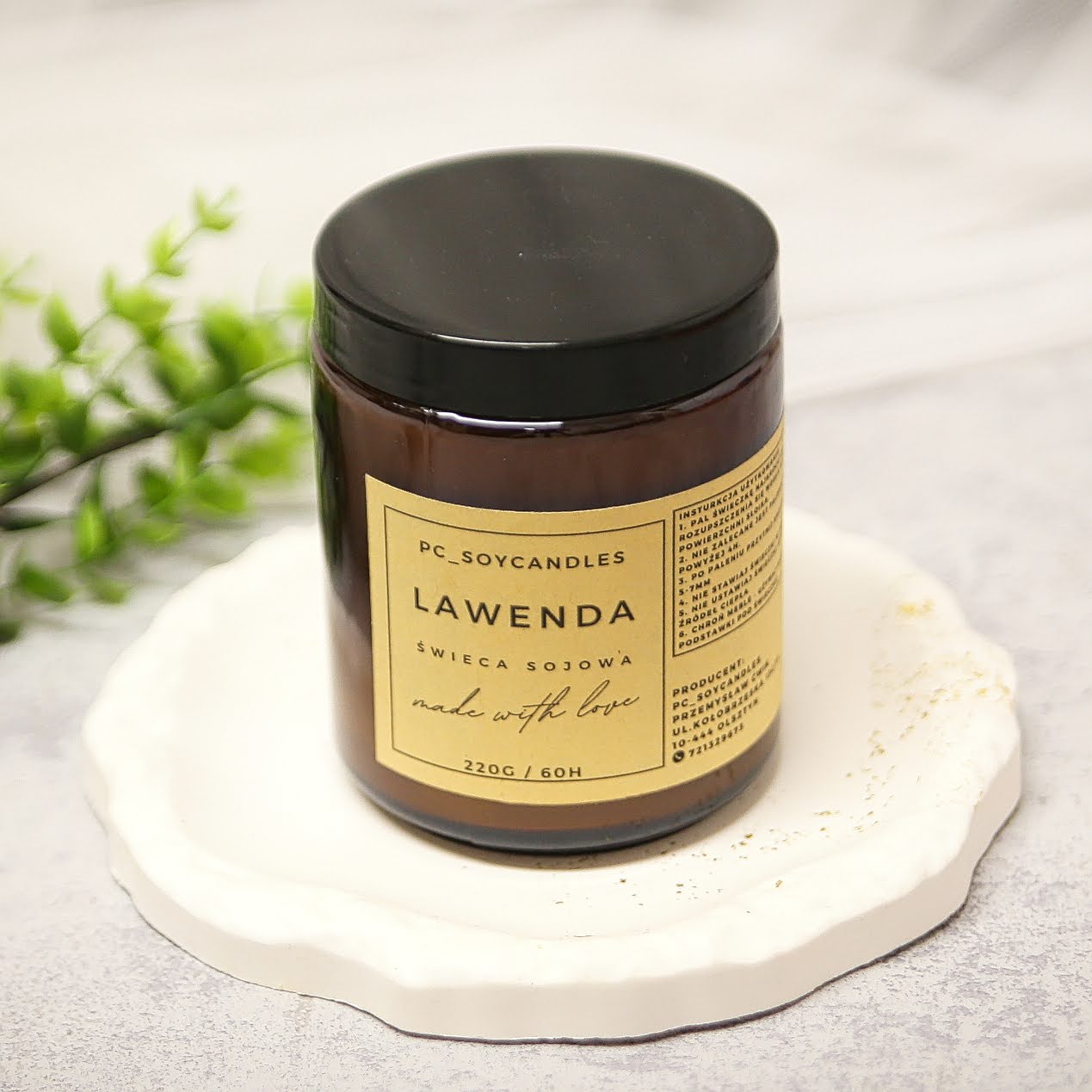 duża świeca sojowa