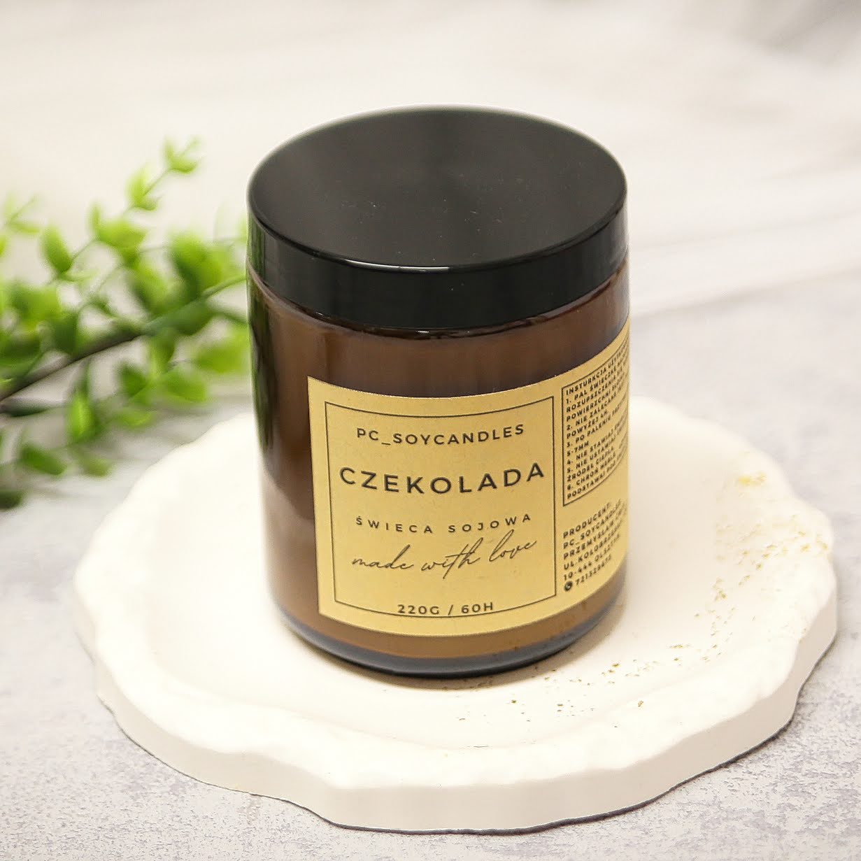 duża świeca sojowa