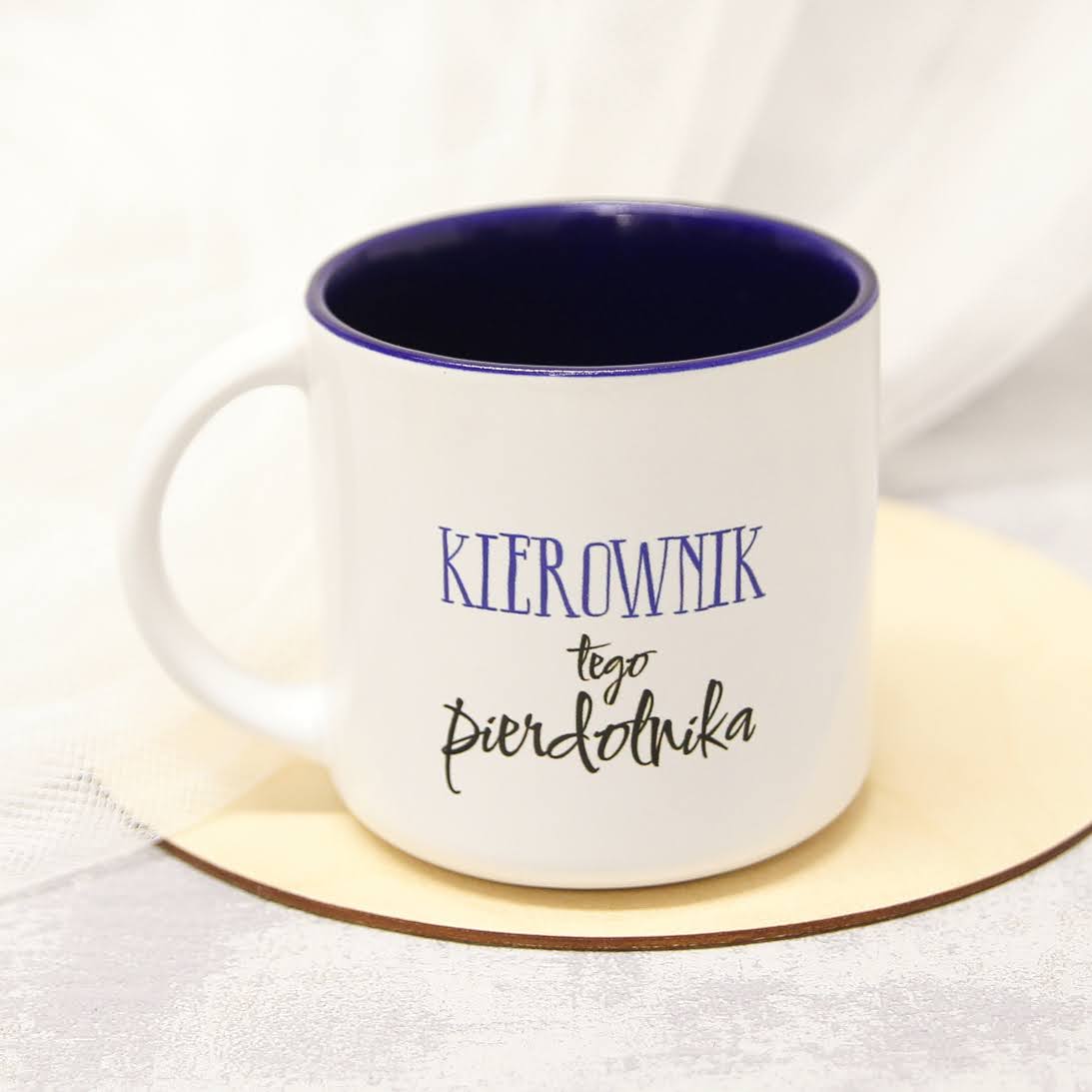 Kubek Kierownik Tego Pierdolnika Granatowy