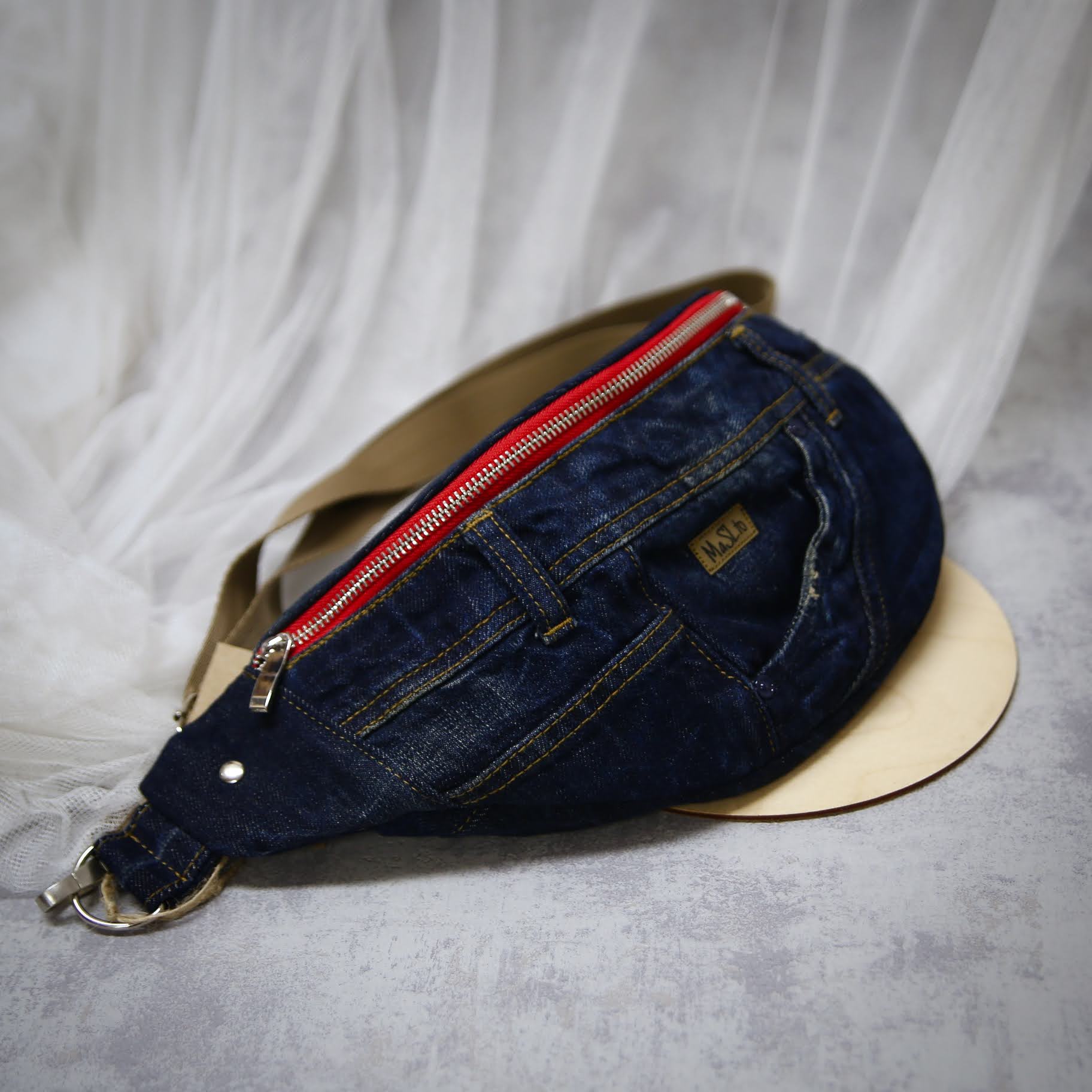 Nerka Upcycled z Jeansu – Granatowy Jeans